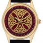 CLASSIC KNIGHT TEMPLAR CELTIC CROSS ART COLLECTIBLE 40 mm WRIST WATCH