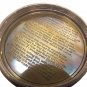 ROBERT FROST PRESENTATION POEM COMPASS ENGRAVED BRASS DIAL POCKET WATCH STYLE