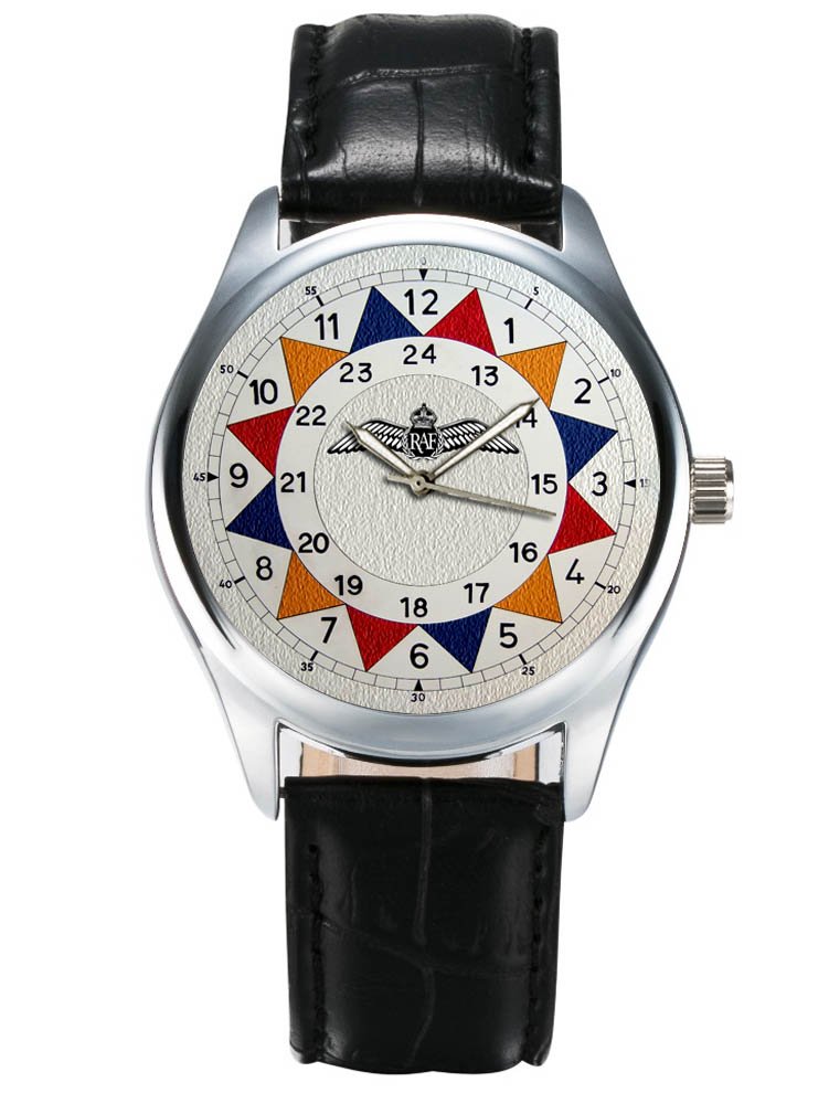 RARE WW-II RAF PARCHMENT ART SECTOR CLOCK COLLECTIBLE WRIST WATCH