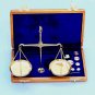 CALLIBRATED VINTAGE STYLE TEAKWOOD AND BRASS 100 gm BALANCE SCALE