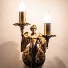 CLASSIC MERMAID ANGEL SOLID BRASS WALL SCONCES LAMPS w E14 BULBS