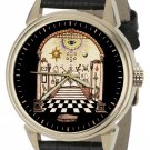 ANCIENT MASONIC ALTAR SYMBOLIC FREEMASONRY COLLECTIBLE ART BRASS WRIST WATCH ANCIENT MASONIC ALTAR SYMBOLIC FREEMASONRY COLLECTIBLE ART BRASS WRIST WATCH