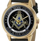 FAITH HOPE CHARITY IMPORTANT SYMBOLIC ART MASONIC FREEMASONRY BRASS WRIST WATCH FAITH HOPE CHARITY IMPORTANT SYMBOLIC ART MASONIC FREEMASONRY BRASS WRIST WATCH