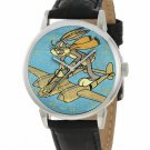 VINTAGE BUGS BUNNY ON A LOCKHEED LIGHTNING WW-II LOONEY TUNES ART WRIST WATCH VINTAGE BUGS BUNNY ON A LOCKHEED LIGHTNING WW-II LOONEY TUNES ART WRIST WATCH