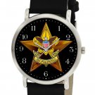 AMERICAN PATRIOTIC ART BOY SCOUTS  30 mm GIFT WRIST WATCH WOOD PRESENTATION BOX