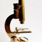 MICROSCOPE VINTAGE STYLE DESKTOP 17cm MAGNIFIER IN SOLID BRASS 16x MAGNIFICATION