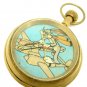 BUGS BUNNY ON A USAAF LOCKHEED LIGHTNING VINTAGE WW-II POSTER BRASS POCKET WATCH
