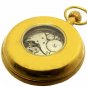 VINTAGE EROTICA 50 mm SOLID BRASS POCKET WATCH w. 17 JEWEL MECHANICAL MOVEMENT