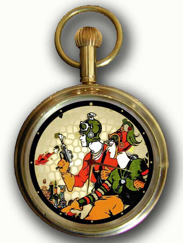 CLASSIC 1970s BUCK ROGERS COLLECTIBLE 17 JEWELS SOLID BRASS WINDING