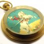 THE LONE RANGER VINTAGE ART 50 mm 17 JEWEL 1960s BRASS POCKET WATCH
