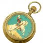 THE LONE RANGER VINTAGE ART 50 mm 17 JEWEL 1960s BRASS POCKET WATCH
