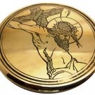STUNNING JESUS CHRIST ON THE CRUCIFIX SYMBOLIC DIRECTION FINDER BRASS COMPASS