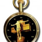 SALVADOR DALI CRUCIFIXION OF CHRIST SURREAL ART 50 mm 17 JEWEL POCKET WATCH SALVADOR DALI CRUCIFIXION OF CHRIST SURREAL ART 50 mm 17 JEWEL POCKET WATCH
