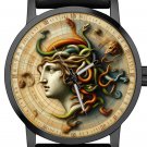 HEAD OF MEDUSA, RENAISSANCE ART SOLID BRASS WATCH "SECRET DIARY OF LEONARDO" HEAD OF MEDUSA, RENAISSANCE ART SOLID BRASS WATCH "SECRET DIARY OF LEONARDO"