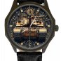M1 ABRAMS US MAIN BATTLE TANK STEAMPUNK METALLIC DIAL SOLID BRASS MILITARY WATCH