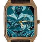 BLACK AMERICA BIG BILL BROONZY FINGER-PICKING BLUES GUITAR ART RECTANGLE WATCH