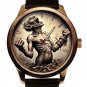 "SECRET DIARY OF LEONARDO" - THE SCREAM! GNARLY GOBLIN SERIES SOLID BRASS WATCH