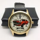 VINTAGE RED FORD MUSTANG AMERICAN MUSCLE HOTROD ART 40 mm SOLID BRASS CAR WATCH VINTAGE RED FORD MUSTANG AMERICAN MUSCLE HOTROD ART 40 mm SOLID BRASS CAR WATCH