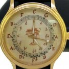 THE CIRCLE OF FIFTHS VINTAGE PIANO VIOLIN MUSIC NOTATION SOLID BRASS WRIST WATCH THE CIRCLE OF FIFTHS VINTAGE PIANO VIOLIN MUSIC NOTATION SOLID BRASS WRIST WATCH