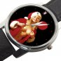 VINTAGE SEXY SANTA BABE PLAYBOY PINUP ART COLLECTIBLE SOLID BRASS MEN'S WATCH