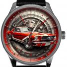 VINTAGE 1965 CLASSIC RED MUSTANG CONVERTIBLE SOLID BRASS COLLECTIBLE CAR WATCH VINTAGE 1965 CLASSIC RED MUSTANG CONVERTIBLE SOLID BRASS COLLECTIBLE CAR WATCH