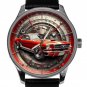 VINTAGE 1965 CLASSIC RED MUSTANG CONVERTIBLE SOLID BRASS COLLECTIBLE CAR WATCH