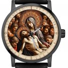 THE PIETA, VIRGIN MARY & THE APOSTLES WITH THE BODY OF JESUS CHRIST BRASS WATCH THE PIETA, VIRGIN MARY & THE APOSTLES WITH THE BODY OF JESUS CHRIST BRASS WATCH