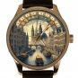 CITY OF AMSTERDAM, NETHERLANDS, MEDIEVAL ARCHITECTURAL STUDY  SOLID BRASS WATCH