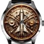 STARSHIP MARS ROCKET STUNNING SILVER & GOLD METALLIC STEAMPUNK ART BRASS WATCH
