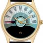 VINTAGE MUSTANG SPEEDOMETER METALLIC DIAL SOLID BRASS COLLECTIBLE WRIST WATCH
