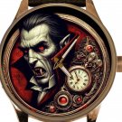 COUNT DRACULA EYE-CATCHING BLOOD RED VAMPIRE POSTMODERN FANTASY MEN' DRESS WATCH