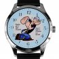 POPEYE THE SAILOR METALLIC SILVER DIAL I CAN'T STANDS NO MORE 40 mm WRIST WATCH