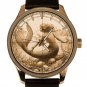 VINTAGE MERMAID ART COLLECTIBLE ORIGINAL FANTASY SKETCH ART SOLID BRASS WATCH