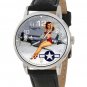 VINTAGE USAF WW2 VOUGHT F4U CORSAIR CHECKERED PINUP SOLID BRASS AVIATION WATCH
