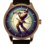 1920s JAZZ TRUMPET PLAYER METALLIC GOLD MUSIC ART SOLID BRASS COLLECTIBLE WATCH
