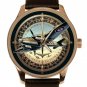 DE HAVILLAND MOSQUIT0 RAF WW2 BOMBER METALLIC ART SOLID BRASS COLLECTIBLE WATCH