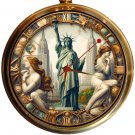 STATUE OF LIBERTY EMPIRE STATE SURREAL NEW YORK CITY 17 JEWEL BRASS POCKET WATCH STATUE OF LIBERTY EMPIRE STATE SURREAL NEW YORK CITY 17 JEWEL BRASS POCKET WATCH