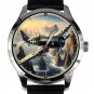 USAAF VOUGHT CORSAIR F4U WW-II KOREAN WAR FIGHTER AIRCRAFT ART SOLID BRASS WATCH