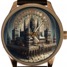 COPENHAGEN DENMARK ORIGINAL FANTASY ARCHITECTURE METALLIC ART SOLID BRASS WATCH