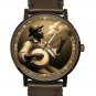 VINTAGE 19th CENTURY BLACK AMERICANA SLAVE ART BLUES PLAYER w BANJO BRASS WATCH