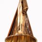 VINTAGE CAST SHINY BRASS NAUTICAL SHIP'S HAILING MEGAPHONE, 19 INCH, LOUD SOUND!