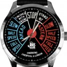 CLASSIC SHIP ENGINE ROOM TELEGRAPH VINTAGE ART DIAL SOLID BRASS 40mm WRIST WATCH