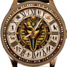 ANCIENT EGYPTIAN HEIROGLYPHICS METALLIC DIAL SOLID BRASS COLLECTIBLE WATCH ANCIENT EGYPTIAN HEIROGLYPHICS METALLIC DIAL SOLID BRASS COLLECTIBLE WATCH