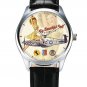 Collectible P-51 Mustang WW-II USAF Fighter Erotic Pinup Art Solid Brass Watch