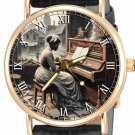 19th Century Black America Original Art Woman on Upright Piano Blues Music Watch