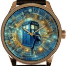 CLASSIC BLUE & GOLD DOCTOR WHO TARDIS SPACE ART SOLID BRASS COLLECTIBLE WATCH CLASSIC BLUE & GOLD DOCTOR WHO TARDIS SPACE ART SOLID BRASS COLLECTIBLE WATCH
