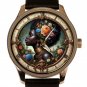 STUNNINGLY BEAUTIFUL TRADITIONAL BLACK AFRICAN WOMAN ARTWORK SOLID BRASS WATCH