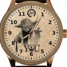 MAY THE FORCE BE WITH YOU, VINTAGE YODA JEDI MASTER ART SOLID BRASS MENS' WATCH MAY THE FORCE BE WITH YOU, VINTAGE YODA JEDI MASTER ART SOLID BRASS MENS' WATCH