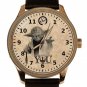 MAY THE FORCE BE WITH YOU, VINTAGE YODA JEDI MASTER ART SOLID BRASS MENS' WATCH