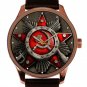 VINTAGE SOVIET RUSSIA COMMUNIST PARTY MILITARY MEDALLION ART SOLID COPPER WATCH